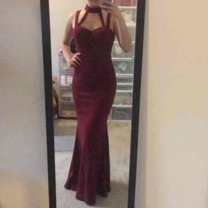 Forever 21 Burgundy Choker dress